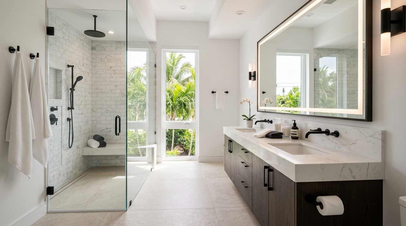 Master bathroom remodel by MC Handyman Plus in Delray Beach, FL