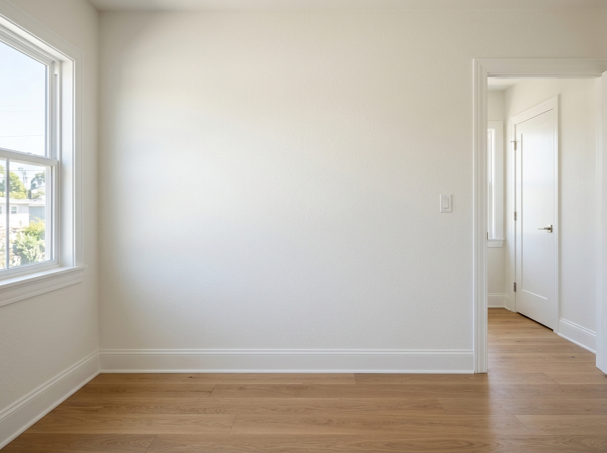 Restored living room wall